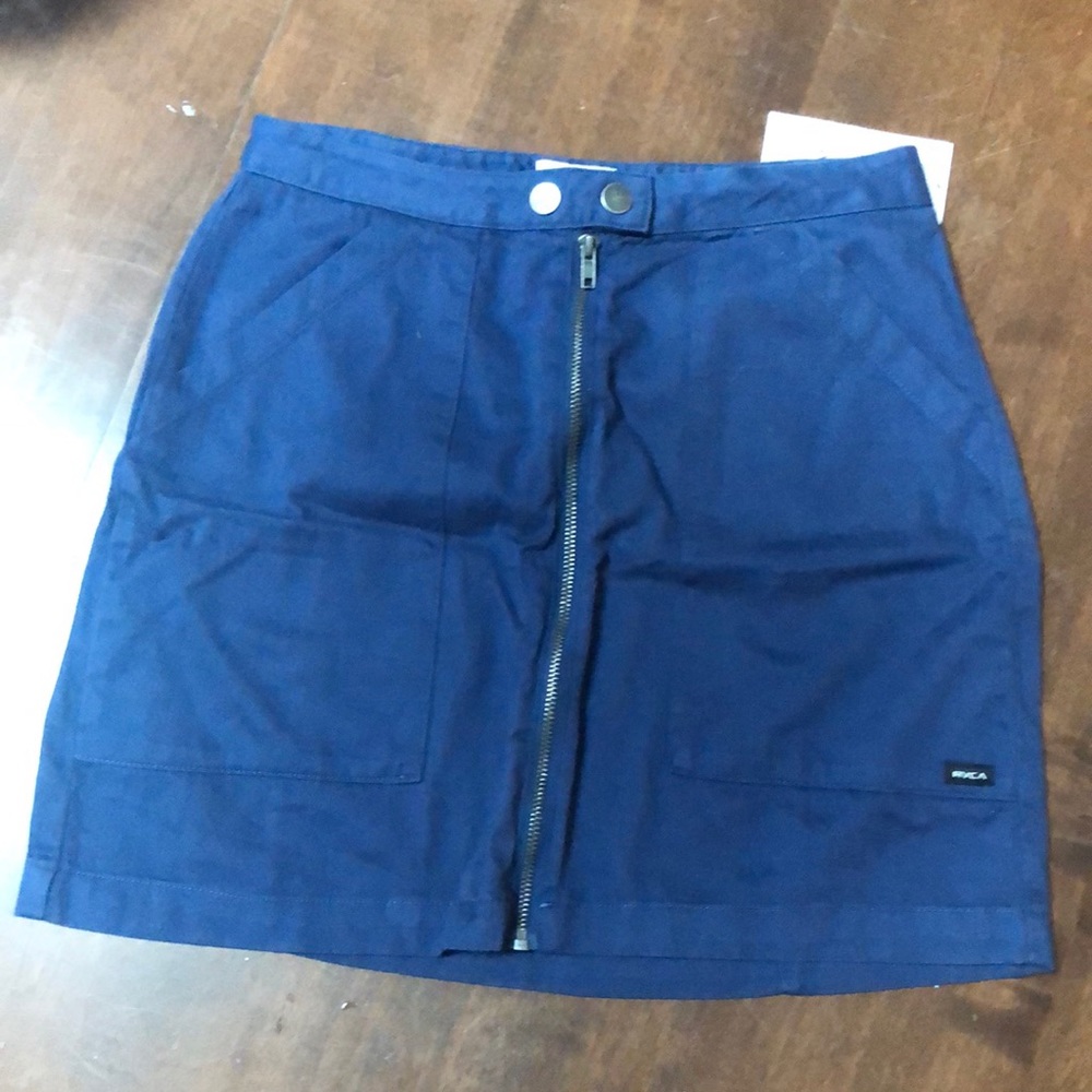 NWT Size 28 RVCA Blue Mini Skirt